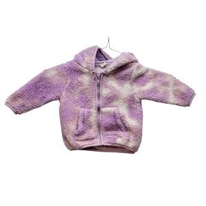 Tucker & Tate Jacket Girls Sherpa Fleece Purple Tie Dye